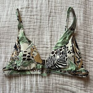 Aerie Animal Print Bikini Top
